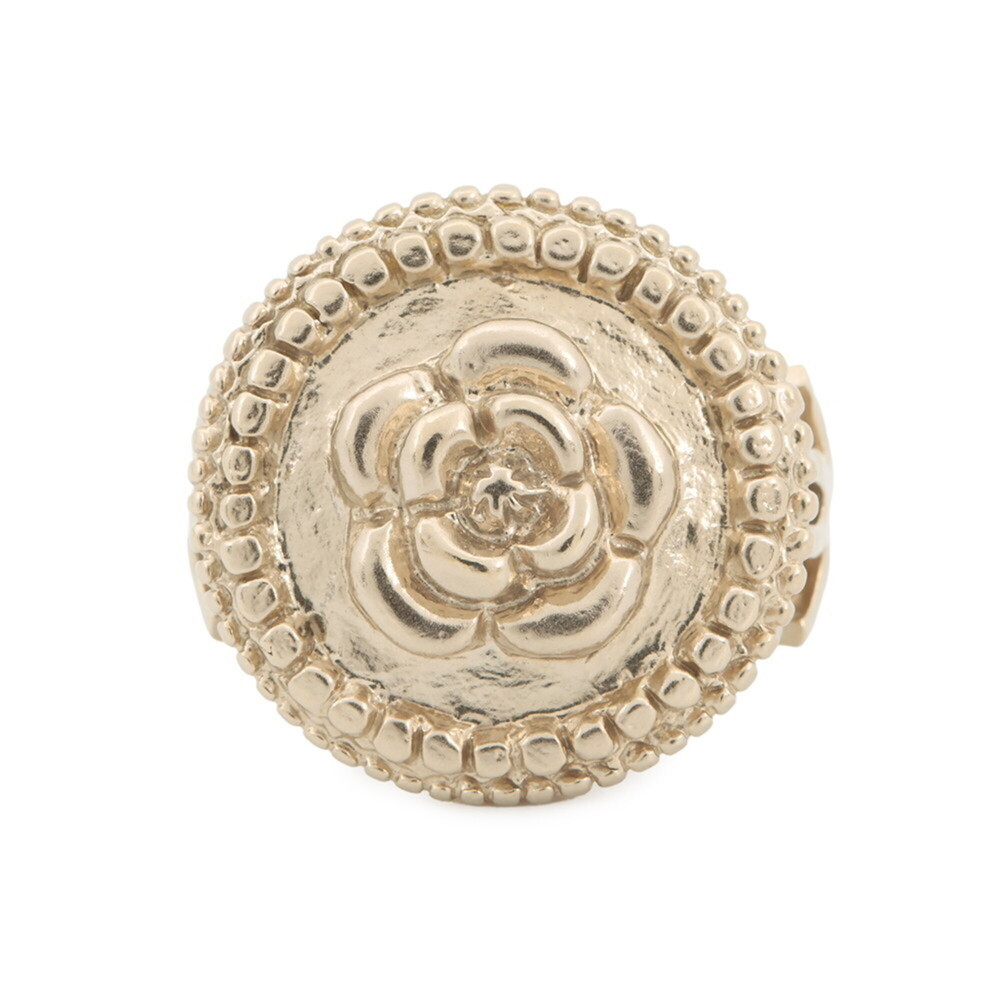 CHANEL Authentic Gold Logo Ring